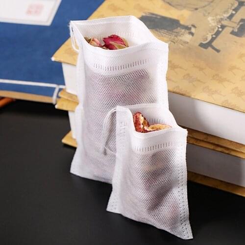 20/50/100Pcs Disposable Tea bag large size food grade non-woven drawstring make tea soup seasoning bag filter kitchen supplies