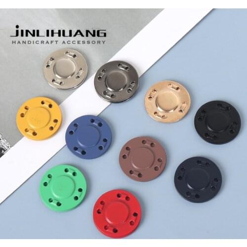 20mm A pair Sewing Supplies Magnet Stone Colorful Automatic Magnetic Snap Buttons Invisible Suitcase Bag Coat Buckle DIY Craft
