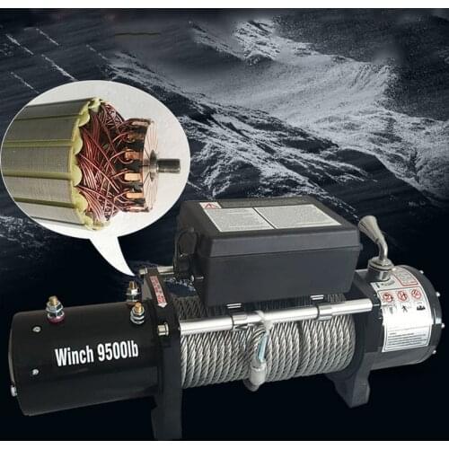 5000 lbs to 13,500 lbs electric winch 12v vehicle-mounted small crane 24V electric hoist winch off-road vehicle self-help car wi