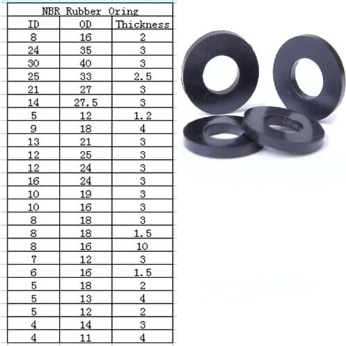 8 * 16 * 2 rubber washer gasket Flat o ring NBR rubber seal sealling pipe water gas fluid joint faucet connect oring