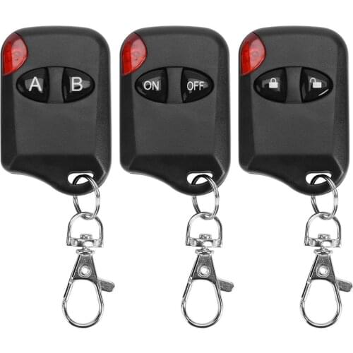 AK-KB1810 4 Buttons Remote Control ABS Recovery 12V 50-100m ASK 433MHZ Gate Door Replacement Garage Command 50X35X12mm