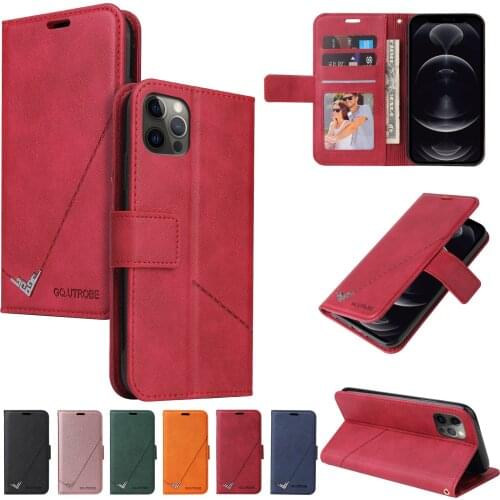 Case for iPhone 12 Mini 11 Pro Max XR X XS SE 2020 6 7 8 Plus Flip Leather Wallet Phone Shell Card Holder Full Protection Cover