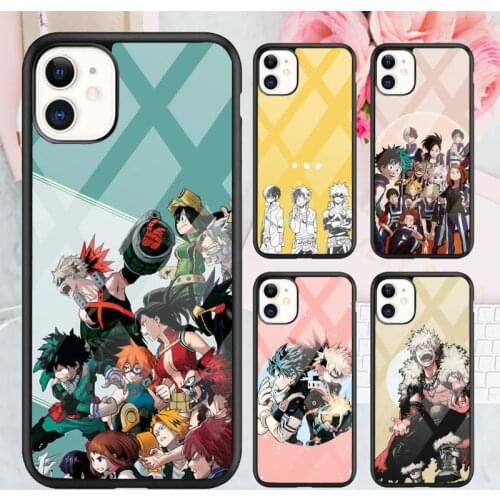 Anime my hero academia figure Phone Case TPU+PC For iPhone X XR XS 11 12 mini Pro MAX 7 8 Plus