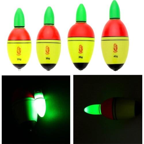 20g/30g/35g/40g Fishing Float EVA Electronic Light Fishing Bobber with 2 Button Cells Pesca Fishing Tackle Tools