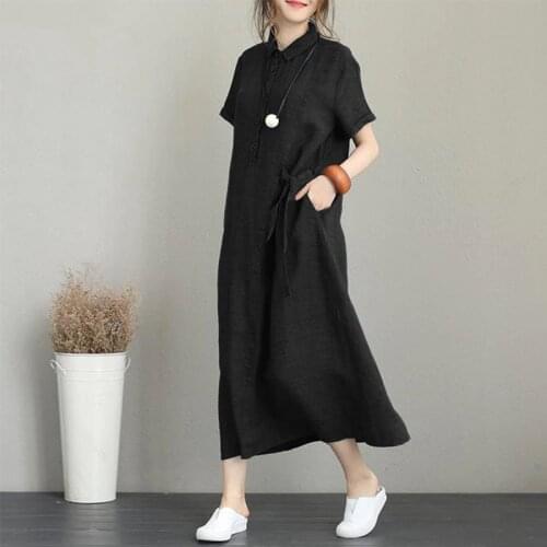 Feelycc Linen Summer Dresses