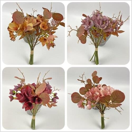 Fake Simulation Bouquet Daisy Plastic Flower Living Room Fabric Decoration Decoration Flower Dried Flower Wedding Wedding Handle