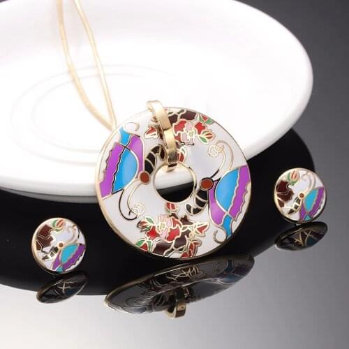 R&X 2016 Jewelry Set Necklace Earrings 2pcs/set Wedding Party Gift Bridal Red Costume African Jewelry Set