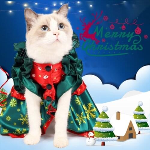Halloween Pet Cat Costumes Cute Cosplay Christmas Tree Coat Cat/Dog Kitten Puppy Cape Kawaii Pet Clothes Party Pet Supplies