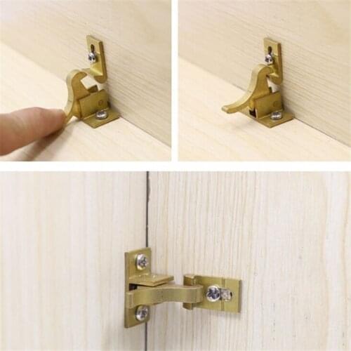 2pc Brass bird Hasps spring Window Buckle Latch Security lock Gold for cupboard Door Silent Hooks china style Furniture Hardware