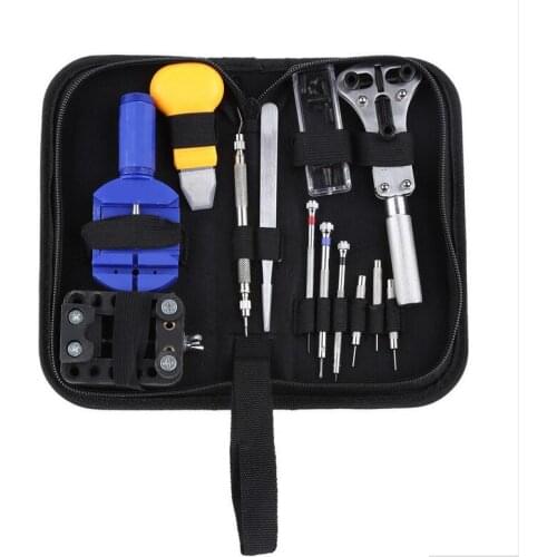 Watch Repair Tool Kit Set 13pcs/lot Watch Case Opener Link Spring Bar Remover Screwdriver Tweezer Watchmaker Dedicated Device