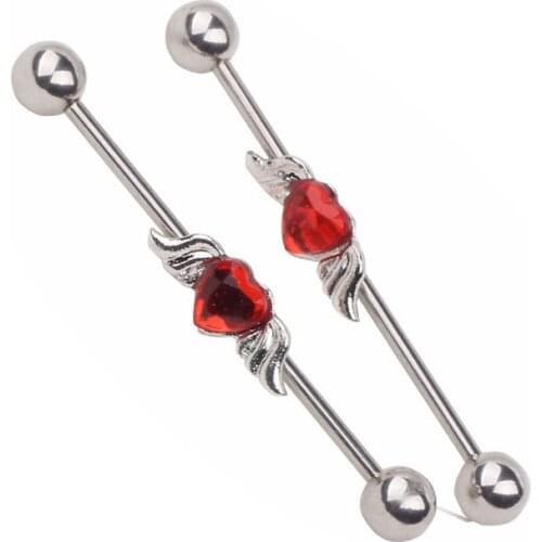 New arrival scaffold barbells surgical Stainless Steel big cross dangle industrial barbell piercing