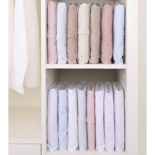 T Shirt Organizer Clothes Folding Board Closet Storage Rack Wardrobe Clothing Organizer T-shirt Storage System Space Saver