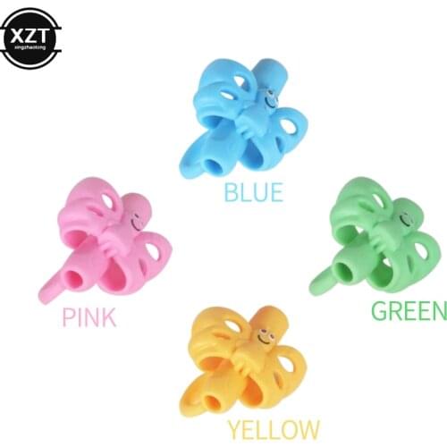 Pencil finger Grips for Children Kids Students 3 Finger Cute Silicone Pen Holder Learning Writing Tool Correction Stationery