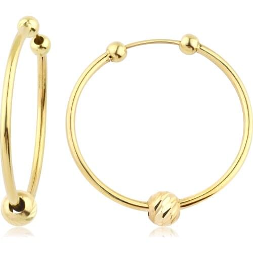 14k Doric Hoop Earrings (6. Model 4. Size) W4E35064