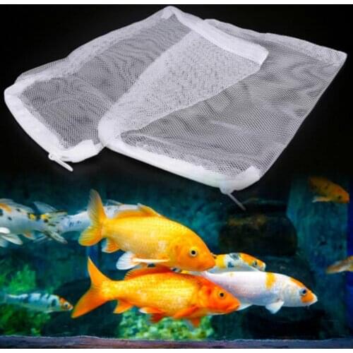 Aquarium Filter Mesh Net Bag Fish Tank Pond Filtration Media Zippered Pouch Aquarium Filter Pet Products Accessories