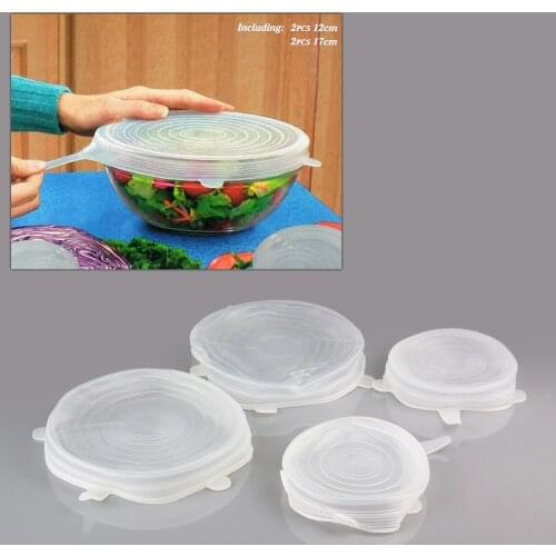 EminHome Silikon Stretch Cover 6 PCs Practical Useful High Quality Kitchen Tableware Fruit Vegetable Storage