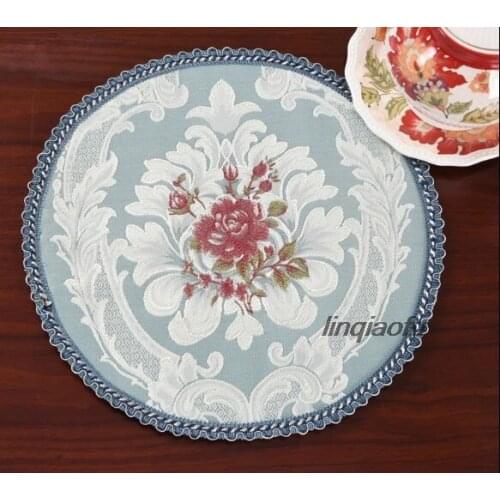 European-style high-end rural style fabric western mat Table mat cotton insulation Table runner