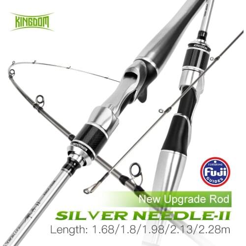 Kingdom Fishing Rod Ultralight 1.68/1.8/1.98/2.13/2.28M 2 Section UL/L/ML/M/MH Power Fuji Guide Ring Carbon Casting&Spinning Rod