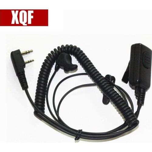 XQF Ear-Vibration Earbone Earpiece Headset Large PTT for Kenwood Puxing Wouxun Two Way Radio Walkie Talkie 2pin