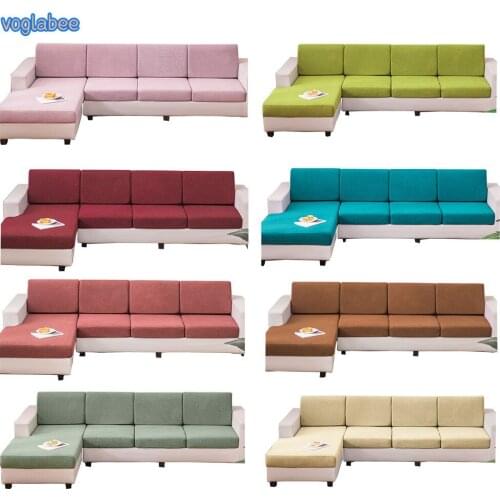 Waterproof Solid Sofa Cushion Cover Elastic All-inclusive Corner Seat Slipcovers Universal Dust-proof Protectors For Living Room