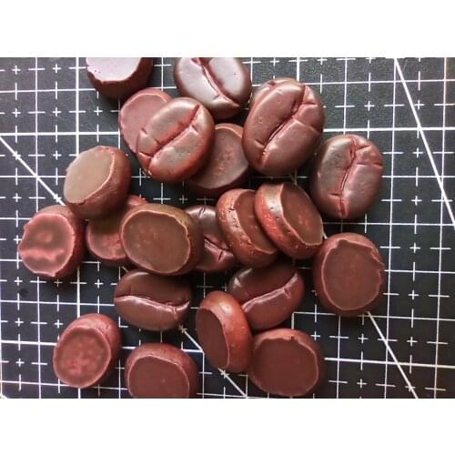 1pcs/lot resin flat back Imitation coffee bean 17mm Cabochons Hair Bow Center Card Frame Making Craft DIY