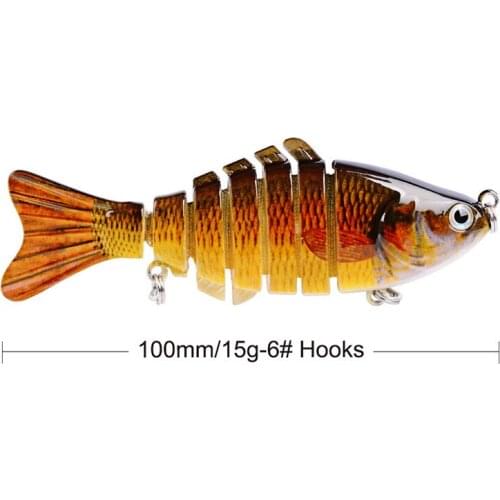 1PCS Fishing Lure Multi Jointed Hard Bait 10cm 15g Lifelike joint bait Wobblers 7 Segments Swimbait Fishing Lure Crankbait
