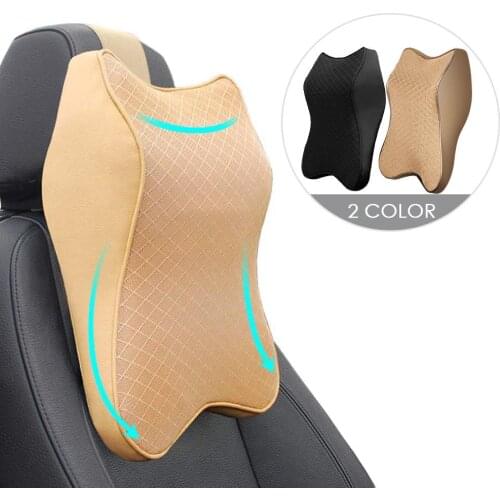 2020 Car Neck Pillow Adjustable Head Restraint 3D Memory Foam Auto Headrest Travel Pillow Neck Support Holder Seat Covers