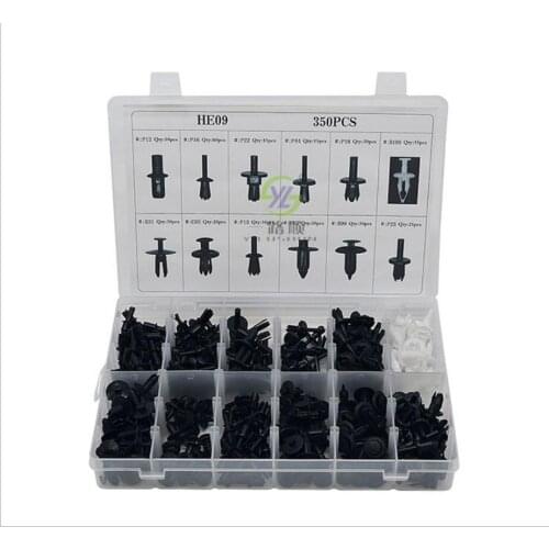 350Pcs New Car Push Pin Rivet Trim Clip Panel Moulding Clips Assortments Kit Fit for Volvo BMW Ford Toyota Honda ect