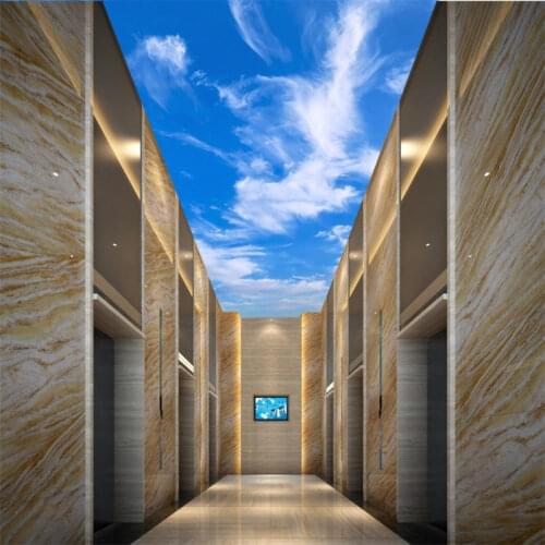 3D ceiling wallpaper sky custom hd 3d non-woven ceiling painting wallpaper for home decoration