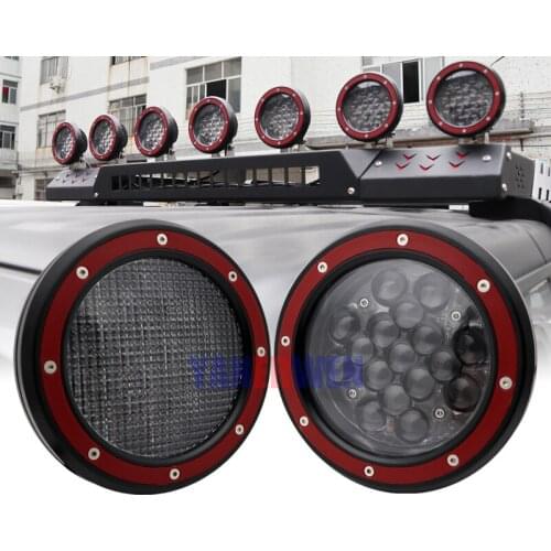 4pcs Car Round 5Inch 51W LED Work Light 12V/24V For 4x4 Offroad Truck Tractor ATV SUV Driving Lamp 5D Driving Work light