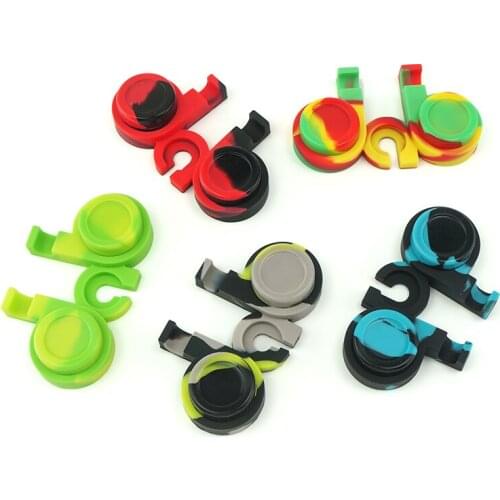 5PC 5ml Non-Stick Silicone Container herb case Food Grade Jar Wax box rubber tobacco Storage for Home Smoke weeding accesssories