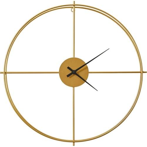 Large Silent Wall Clock Nordic Golden Wall Clock Hollow Iron Geometric Mute Hanging Wall Watch Clock Wall Clock Modern Design