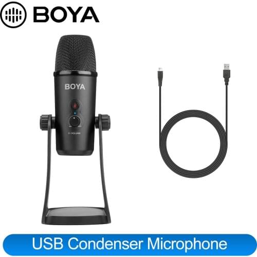 BOYA BY-PM700 USB Condenser Microphone Triple-Capsule for PC Computer Laptop Interview Conferen Recording Podcast Live