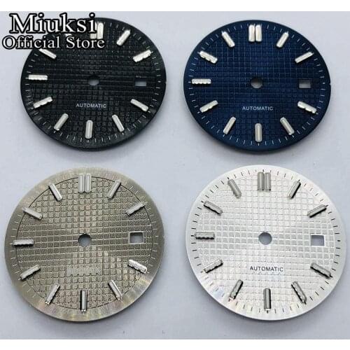 Miuksi 31mm watch dial luminous dial fit ETA 2836 2824 Mingzhu DG 2813 3804 Miyota 8205 8215 821A movement