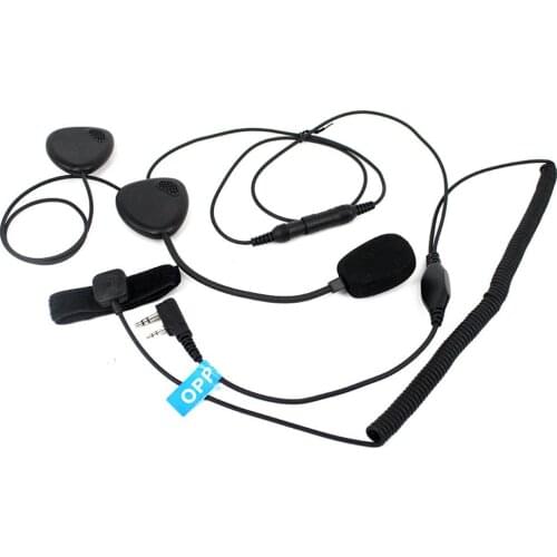 Motorcycle Helmet Headset Mic for Kenwood Baofeng UV-5R BF-888s GT-3TP Walkie Talkie Handheld Radio K Type 2 Pin