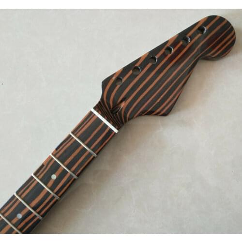 22 frets Zebra wood electric guitar neck for Strat style Electric Guitar part