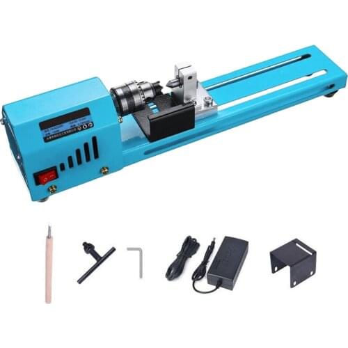 LAECABV DC12-24V 150W Mini Lathe Beads Machine Woodworking DIY Woodworking Buddha Pearl Lathe Machinery