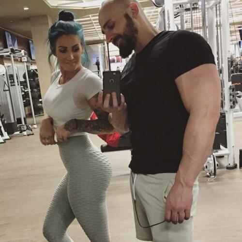 Yoga Stretchy Seamless Leggings Women Shark Fitness High Waist Yoga Pants Gym Women Push Up Sport Leggings Running Sportwear