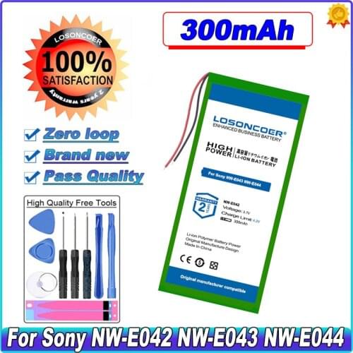 LOSONCOER 300mAh Battery For Sony NW-E042 NW-E043 NW-E044