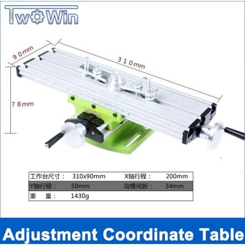Miniature precision multifunction Milling Machine Bench drill Vise Fixture worktable X Y-axis adjustment Coordinate table