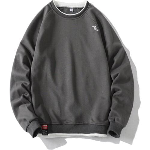 Men Sweatshirt Casual O-Neck 2021 Autumn Male Pullovers Hip Hop Hoodies Outwear
