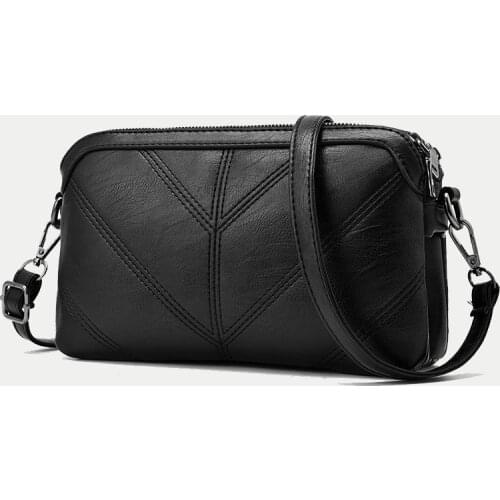 Small Square Flap Bag Fashion Brand High Quality PU Leather Womens Handbag Solid Color Shoulder Messenger Bags Purse