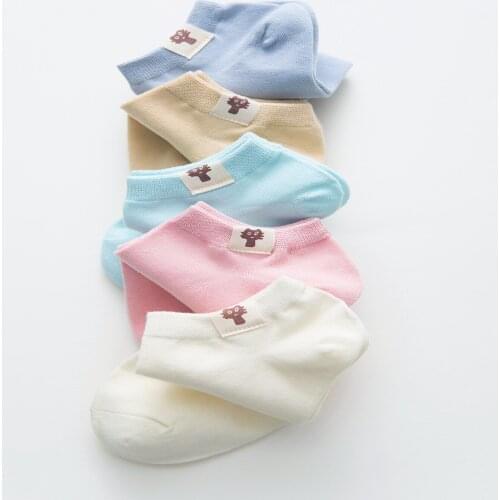 New personality pure color kitten short socks Cotton candy color short tube Korean version soft sister children socks 995