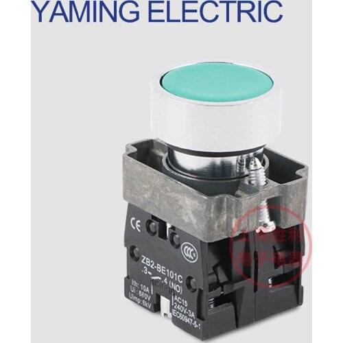 P229 Momentary Green 22mm XB2-BA35 Flat Round Self-return 10A Flush Push button Switch 1NO/1NC 2 screws 1 piece/lot