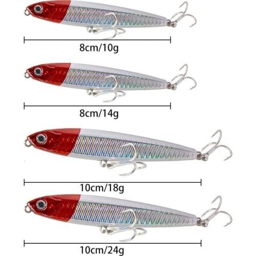 10g 14g 19g 24g Sinking Minnow Pencil Fishing Lure Wobblers Hard Bait Metal Hardbait Artificial Bait Wobbler For Jigging Fishing