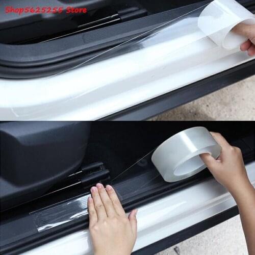 For Toyota Land Cruiser Prado LC200 LC150 2018 2019 2021 Door Sill Strip Anti-stepping Bumper Invisible Transparent Protector