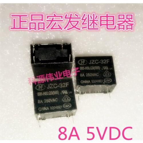 JZC-32F 005-HSLQ3 (555) Relay 8A 4-pin one set of normally open HF32F