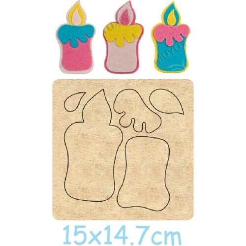 Christmas Candle Holiday Decoration Cutting Mold Wood Dies For Blade Rule Cutter For DIY Leather Cloth Paper Headwear Crafts New