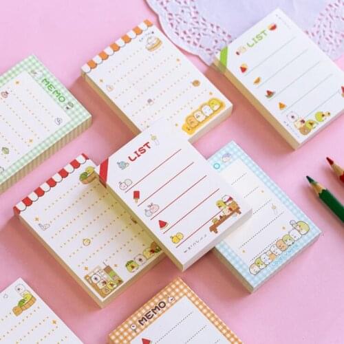 2020 2021 Sharkbang 100 Sheets Kawaii Cartoon Korean MemoPads Note Book Notepad To Do It Check List Paperlaria School Stationery