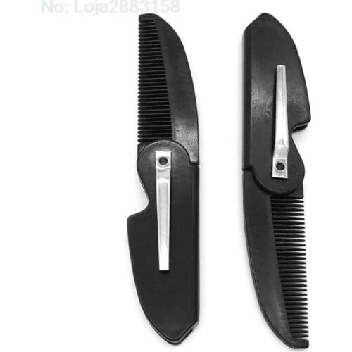 Folding Pocket Clip Hair Mustache Beard Comb for Men